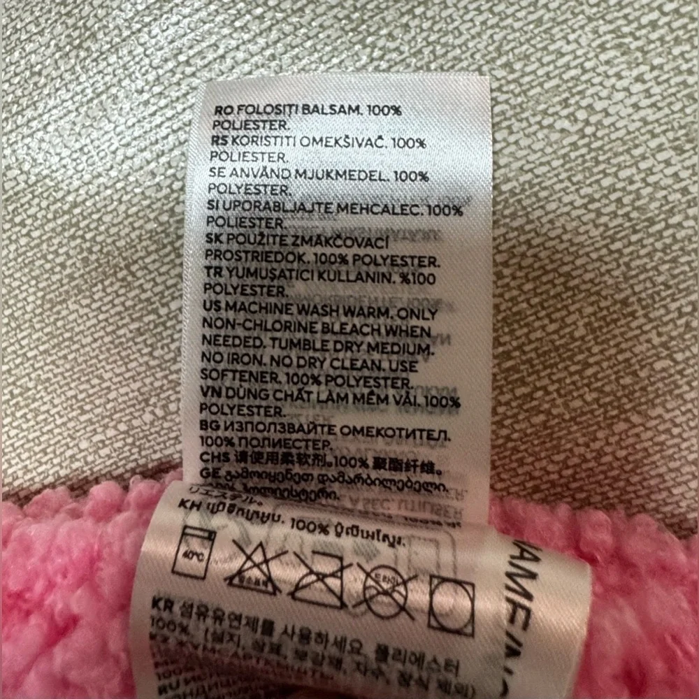 H&M Pink Fleece Mittens and Scarf Set Pink - Kids | H&M